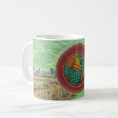 Mug conception d'emblème de poulet (Devant gauche)