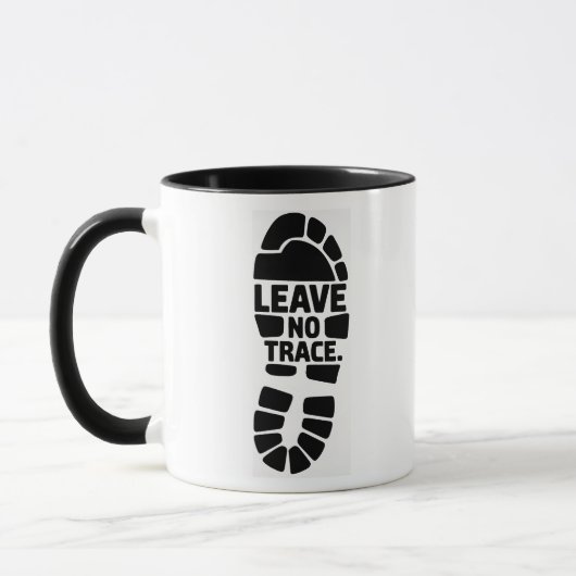 Mug Conception d'empreinte de botte de randonnée Leave (Gauche)