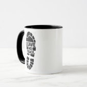 Mug Conception d'empreinte de botte de randonnée Leave (Devant gauche)