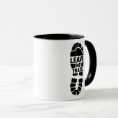 Mug Conception d'empreinte de botte de randonnée Leave (Devant droit)