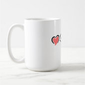 Mug Conception d'empreinte de patte de coeur mignon po (Gauche)