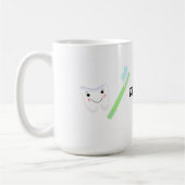 Mug Conception Dentaire, Dent et Brosse à Dents (Gauche)
