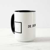 Mug Conception Dentaire, Dent et Brosse à Dents (Devant gauche)