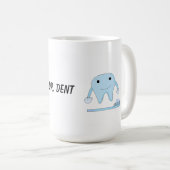 Mug Conception Dentaire Dent et Brosse à Dents (Devant droit)