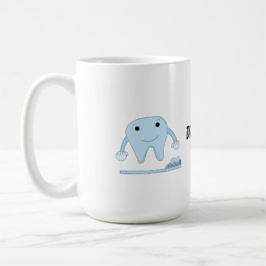 Mug Conception Dentaire Dent et Brosse à Dents (Gauche)