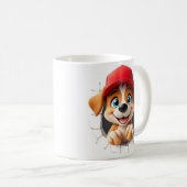 Mug Conception d'enveloppes pour chien mignon 3d (Devant droit)