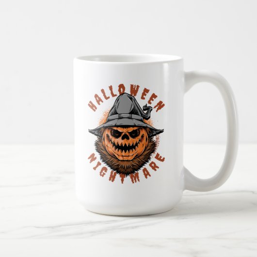Mug Conception d'épouvantail de citrouille d'Halloween (Droite)