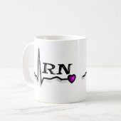 Mug Conception des cadeaux QRS de l'infirmier autorisé (Devant gauche)