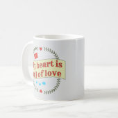 Mug Conception des messages de coeur (Devant gauche)