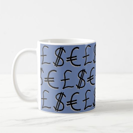 Mug Conception des symboles de devise financière (Gauche)