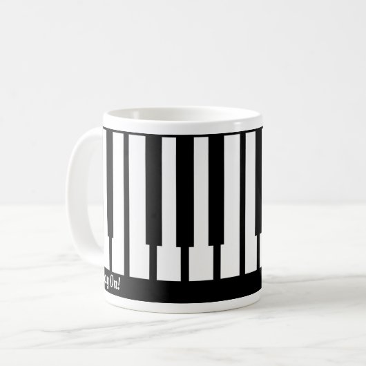 Mug Conception des touches de piano cool (Devant gauche)