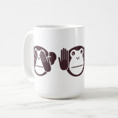 Mug Conception des trois singes sages (Devant gauche)