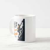 Mug Conception d'escalade de roche The Higher You Clim (Devant gauche)