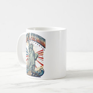 Mug Conception d'esprit libre nation libre