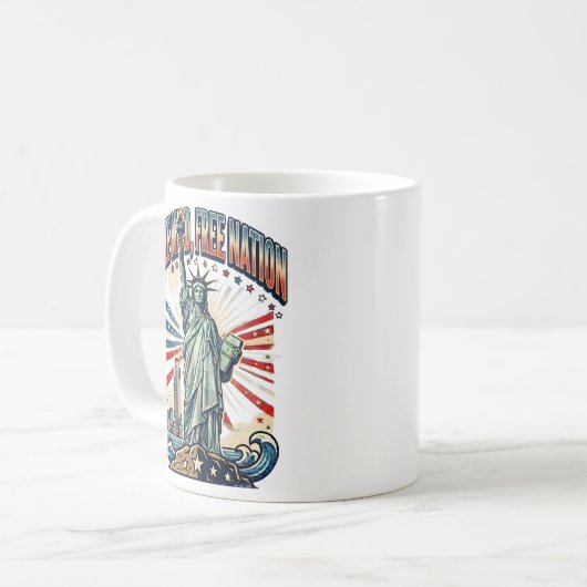 Mug Conception d'esprit libre nation libre (Devant gauche)
