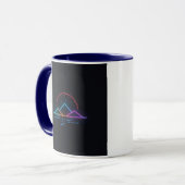 Mug Conception d'esthétique minimaliste néon d'hiver (Devant gauche)