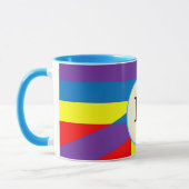 Mug Conception d'étiquette de monogramme abstrait colo (Gauche)