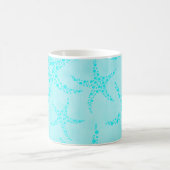 Mug Conception d'étoiles de mer d'Aqua et de turquoise (Centre)