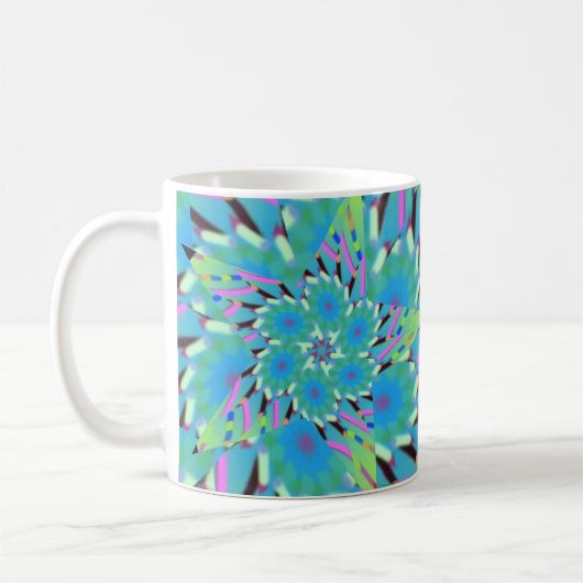 Mug Conception d'étoiles florales Abstraites dans des (Gauche)