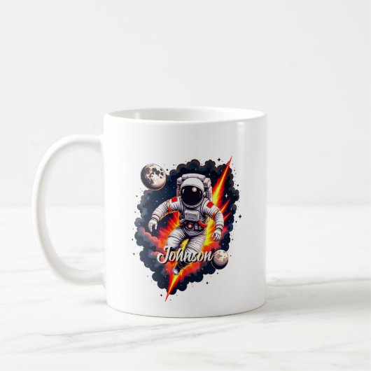 Mug conception d'exploration spatiale astronaute (Gauche)