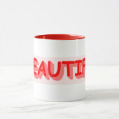 Mug Conception d'expression mignonne "#BEAUTIFUL". Com (Centre)