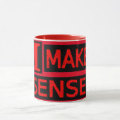 Mug Conception d'expression mignonne "Rendre logique" (Centre)