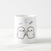 Mug Conception d'Halloween Couple Ghost Cute (Centre)
