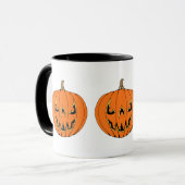 Mug Conception d'Halloween de citrouille effrayante Ja (Devant gauche)