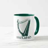 Mug Conception d'harpe de l'Irlande, harpe irlandaise (Devant droit)