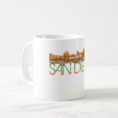 Mug Conception d'horizon de San Diego (Devant gauche)