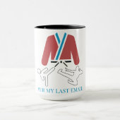 Mug Conception d'humour d'arts martiaux selon mon dern (Centre)