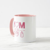 Mug Conception d'icônes pour bébé de l'année de maman  (Devant gauche)