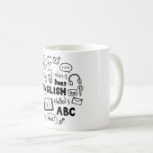 Mug Conception d'idiome de Lune Bleue Apprentissage de (Devant droit)