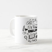 Mug Conception d'idiome de Lune Bleue Apprentissage de (Devant gauche)