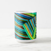 Mug Conception d'illusion de ligne verte (Centre)