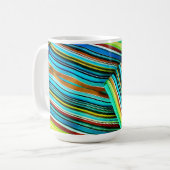 Mug Conception d'illusion de ligne verte (Devant gauche)