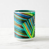 Mug Conception d'illusion de ligne verte (Centre)