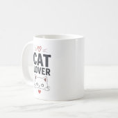 Mug Conception d'illustration de chat minimal mignon a (Devant gauche)
