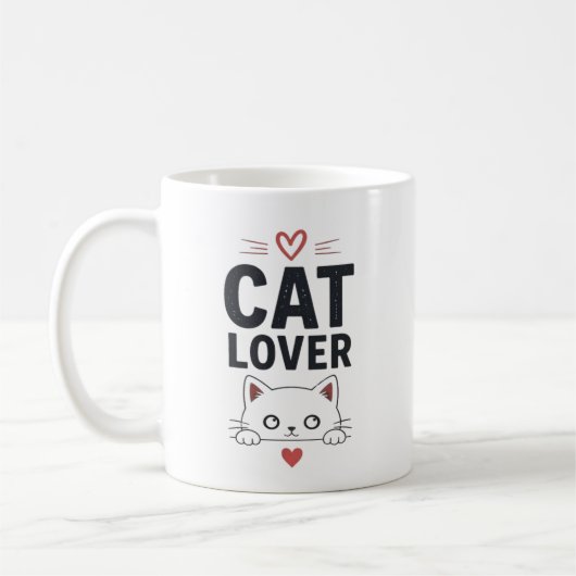 Mug Conception d'illustration de chat minimal mignon a (Gauche)