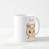 Mug Conception d'illustration de lama mignon (Devant droit)