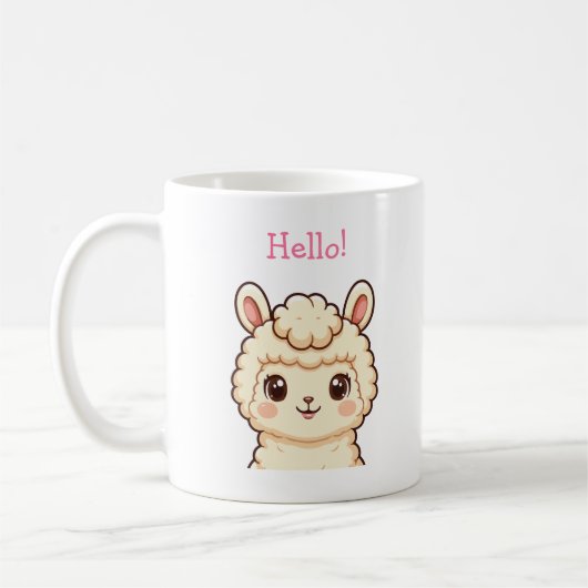 Mug Conception d'illustration de lama mignon (Gauche)