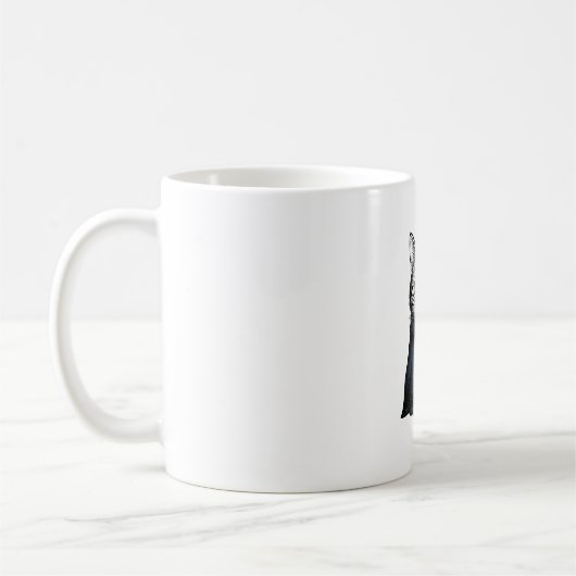 Mug Conception d'illustration de portrait de chat de g (Gauche)