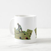 Mug Conception Dimensionnelle des Bowlers de pelouse, (Devant gauche)