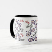 Mug Conception d'impression de bicyclette (Devant gauche)