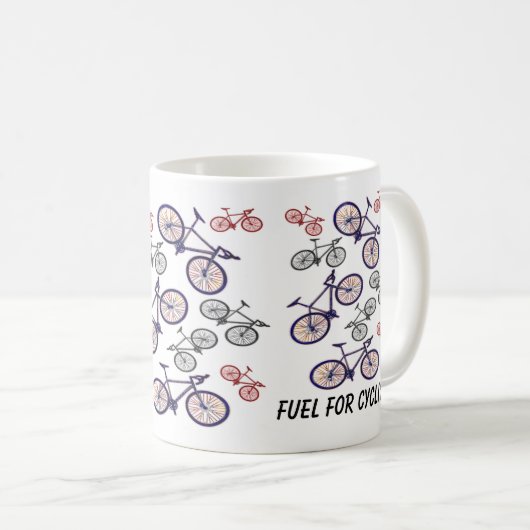Mug Conception d'impression de bicyclette (Devant droit)