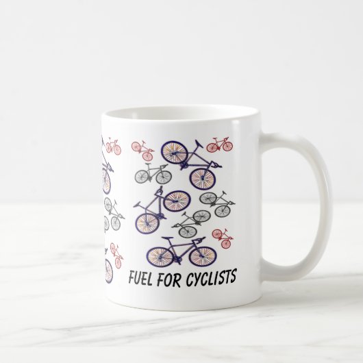 Mug Conception d'impression de bicyclette (Droite)