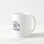 Mug Conception d'impression de poitrine vintage du 7e (Devant droit)