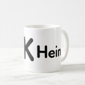 Mug Conception d'initiales personnalisées sur café bla (Devant droit)