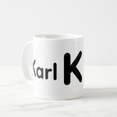Mug Conception d'initiales personnalisées sur café bla (Devant gauche)