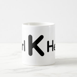 Mug Conception d'initiales personnalisées sur café bla
